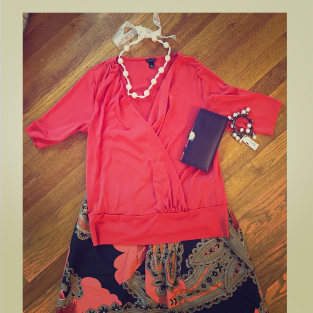 Ann Taylor, Wrap Shirt, SZ Medium